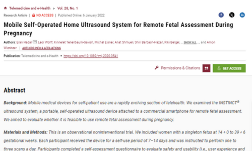 Mobile Self-Operated Home Ultrasound System for Remote Fetal Assessment During Pregnancy
