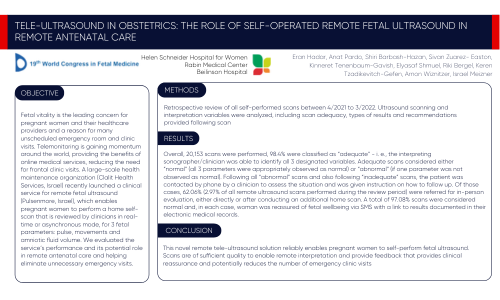 Tele-ultrasound in obstetrics: the role of self-operated remote fetal ultrasound in remote antenatal care