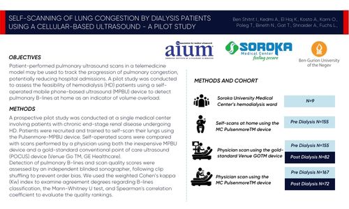 Pipline product: Self-Scanning Of Lung Congestion By Dialysis Patients Using Novel Mobile-Phone Ultrasound – A Feasibility Pilot StudyPipline product: