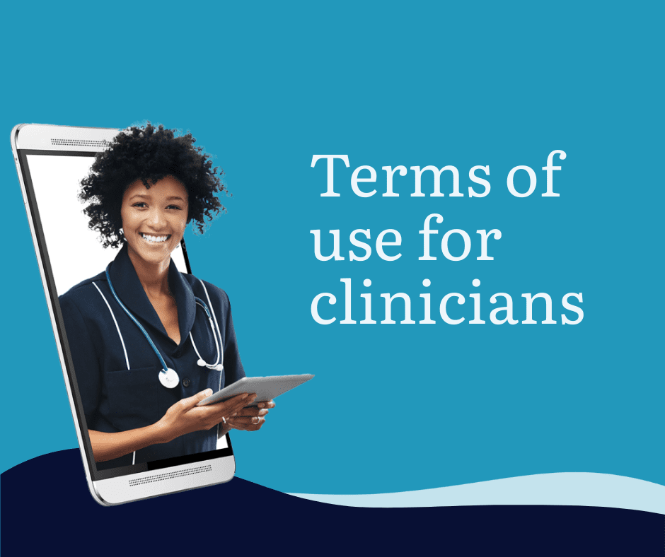 Terms of use for clinicians